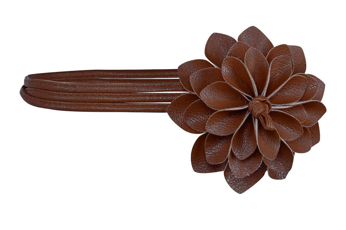 TeeYeeWomen Girls Big Decor Flower Waist Chain/Rope/Belt For Wedding Dress Female Waistband Skinny Belt