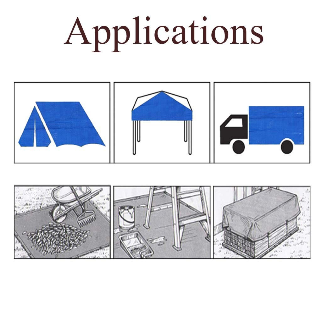 HUYYC Bache De Protection Résistant à L'eau, Couverture étanche Baches Bache De Protection Avec