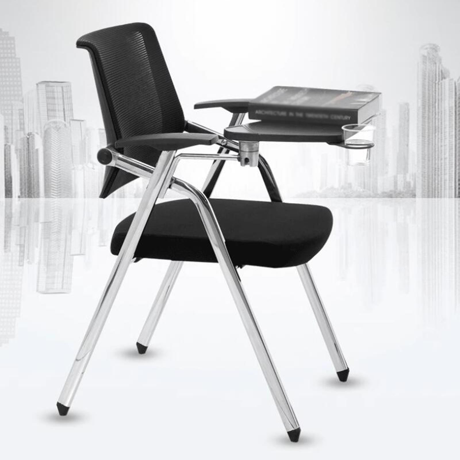 Asiento portátil para sala de entrenamiento con tablero de escritura multiusos y diseño plegable, asiento compacto para eventos y silla de entrenamiento ergonómica en color verde