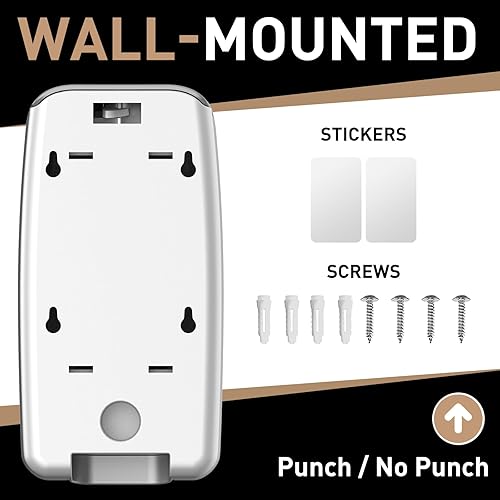 Miniatura 6 de Dispensador de jabón comercial de montaje en pared, dispensador de jabón de manos de 27.1 fl oz, dispensador de desinfectante de manos líquido de