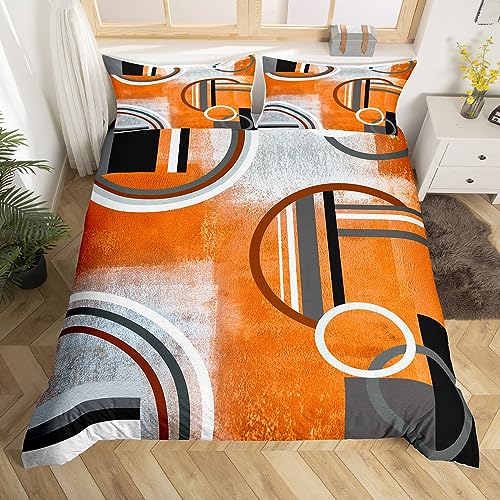 Couvre lit en microfibre douce orange brûlé contre le linge rêche