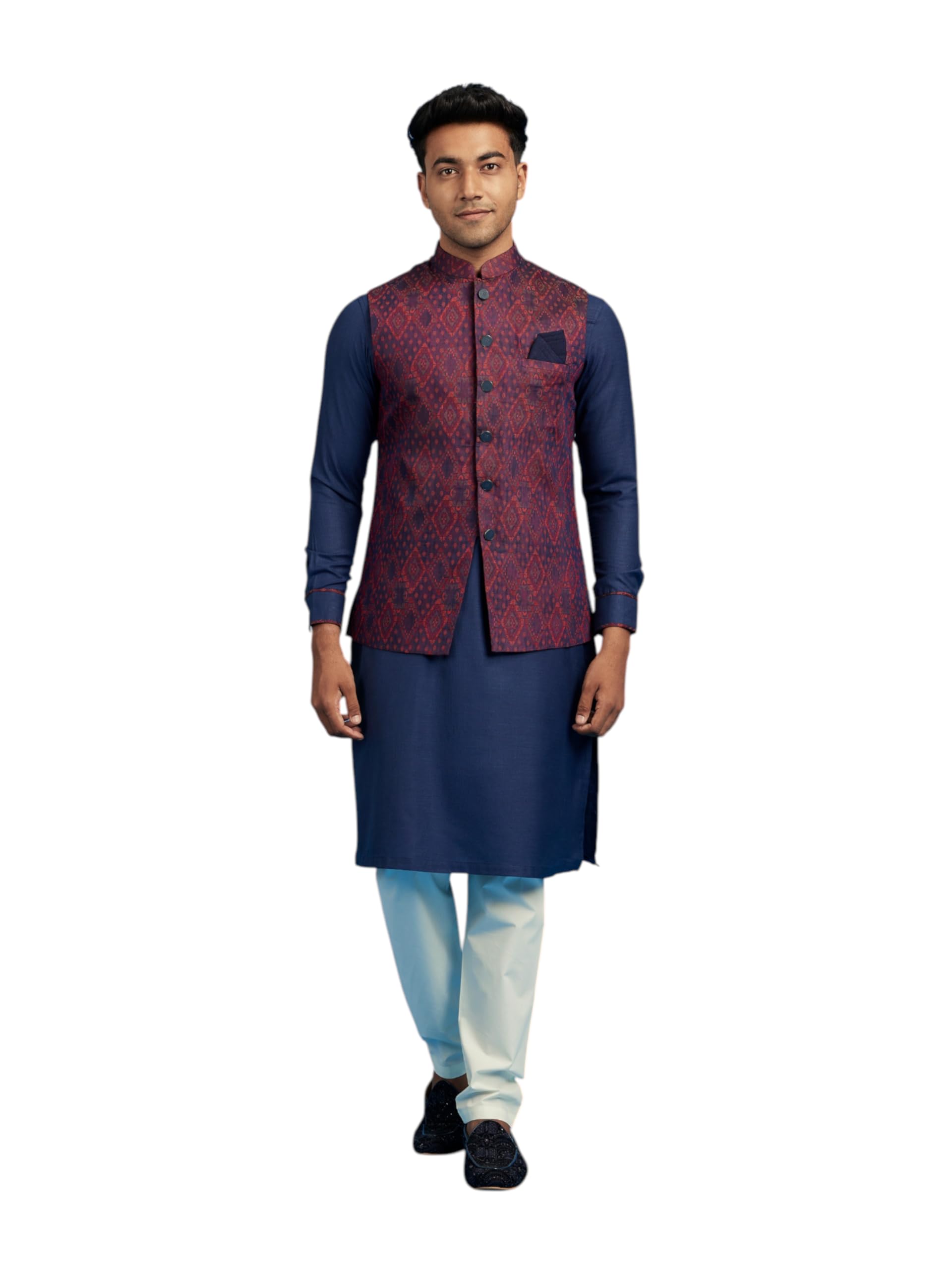 diwas by manyavar Men Kurta Jacket Set-picture-13