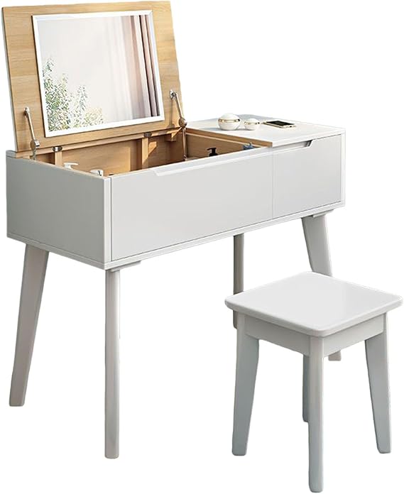 Qwerjkl Schminktisch, SchminktischSet mit dimmbarem Touchscreen