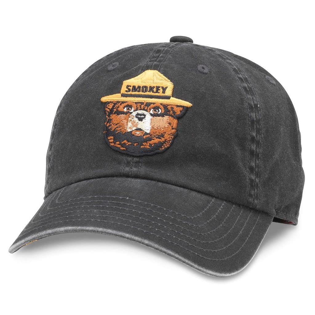 American Needle Unisex Smokey The Bear Ballpark Adjustable Buckle Strap Baseball Hat