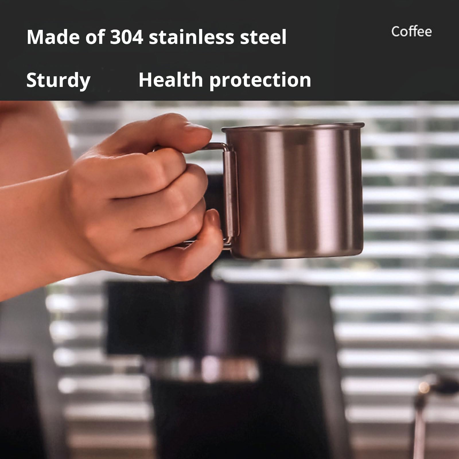 Set di 4 pezzi portatile manuale per la preparazione del caffè in acciaio inossidabile per gli avventurieri attrezzatura zaino in spalla