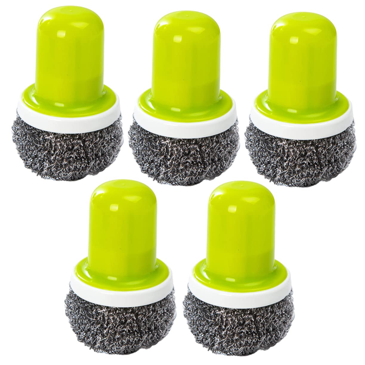 Estropajos metálicos de Acero, 15 Uds. Cepillo de Alambre de Acero Inoxidable, Cepillo for Olla, fregador de Platos(Green)