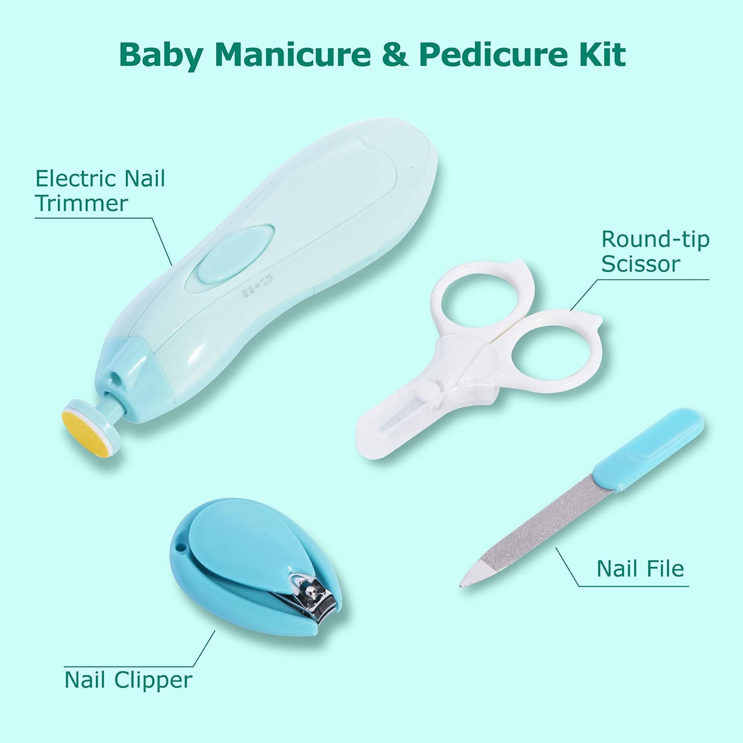 Baby Healthcare and Grooming Kit, 24 in 1 Baby Electric Nail Trimmer Set, Lupantte Nursery Care Kit, Toddler Nail Clippers, Medicine Dispenser, Infant Comb, Brush, etc. Baby Care Products. : Baby