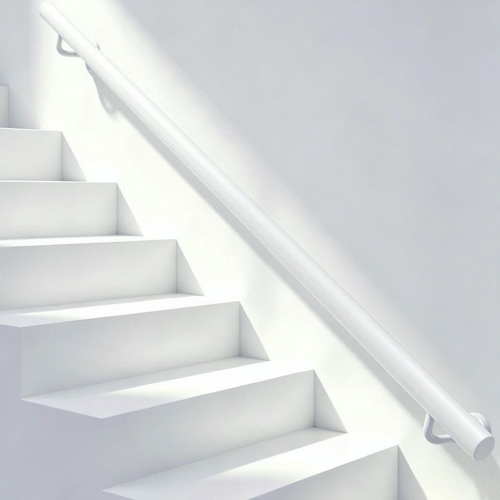 Moderne Handläufe für Treppen, Wand montierte Treppengeländer-Handläufe mit Beschlägen, rutschfeste runde Treppengeländer, Sicherheitsstützstange Außen Innen(250cm)