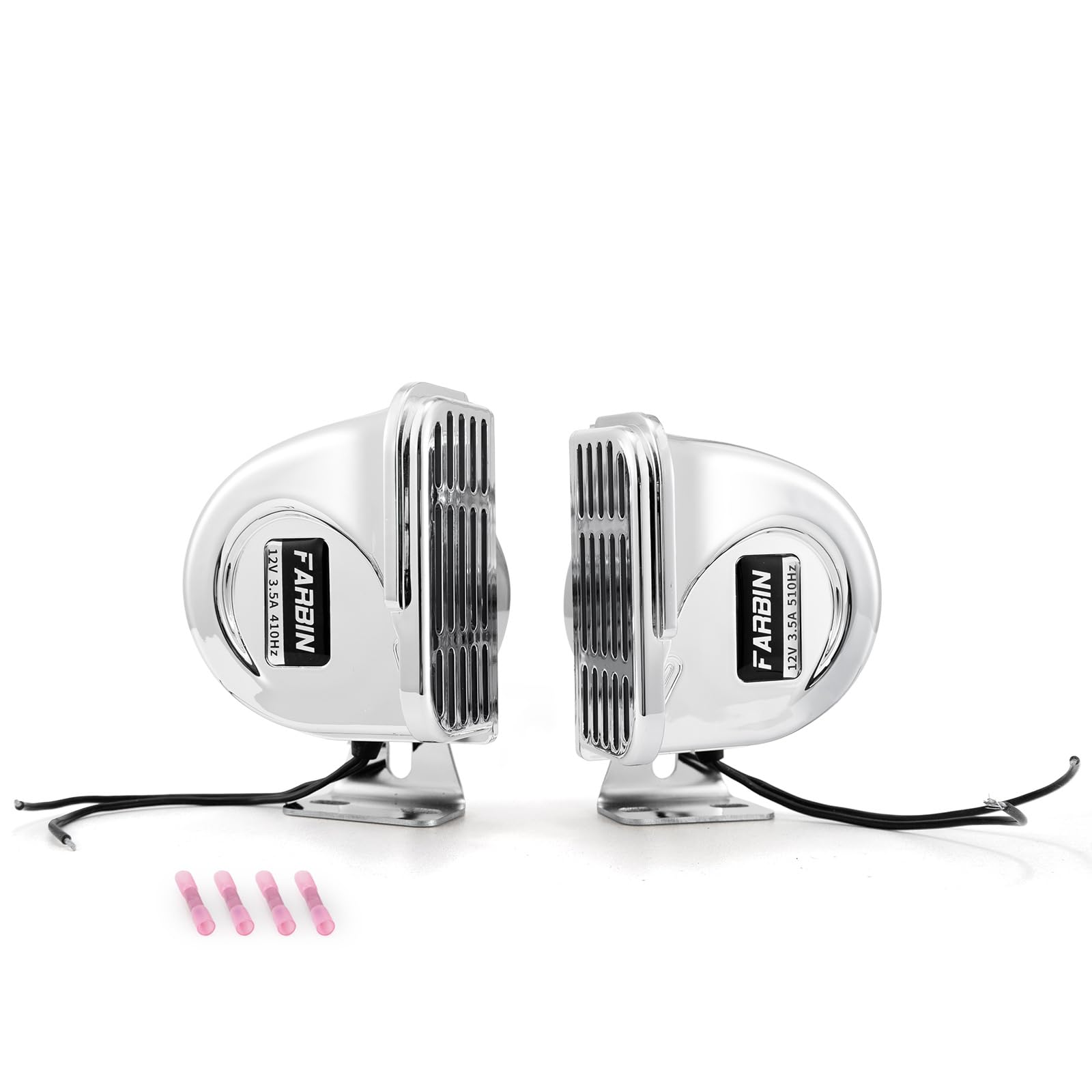 Avertisseur Deux Tons en Acier Inoxydable 12V pour Bateaux, Klaxon Camion, Corne de Signalisation Étanche 130dB Super Fort, Klaxon Auto Camion Corne de Bateau – pour Yacht Marin SUV