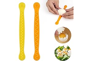 2pcs Fancy Cut Eggs Cutters, 2 Shapes Boiled Egg Cutter Decorator