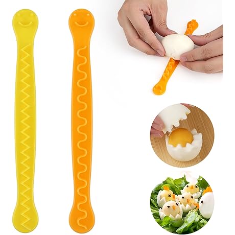 2pcs Fancy Cut Eggs Cutters, 2 Shapes Boiled Egg Cutter Decorator
