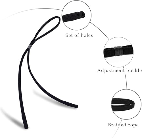 Miniatura 4 de Correa de lentes (2 piezas) para lentes deportivos, retenedor ajustable para lentes de sol para hombres y mujeres