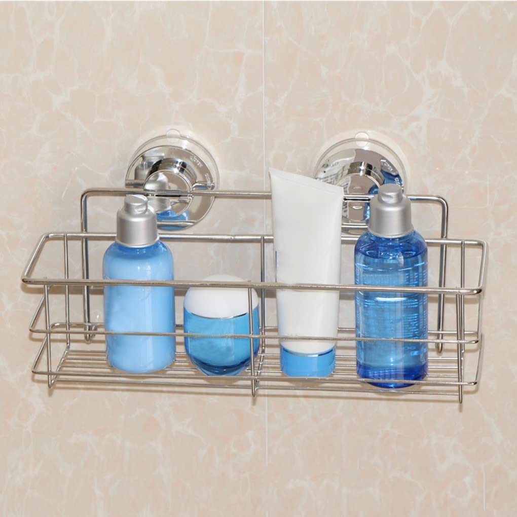 Mensole da Cucina e da Bagno Mensole galleggianti Portaoggetti da Doccia Ventosa in Acciaio Inox Porta Shampoo e Gel Doccia da Bagno Profondo Mensola da Bagno con Montaggio a paret