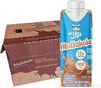 +Mu Mulkshake Bebida Proteica Sabor Coco com Caramelo - Pack 12 unidades 250 mL