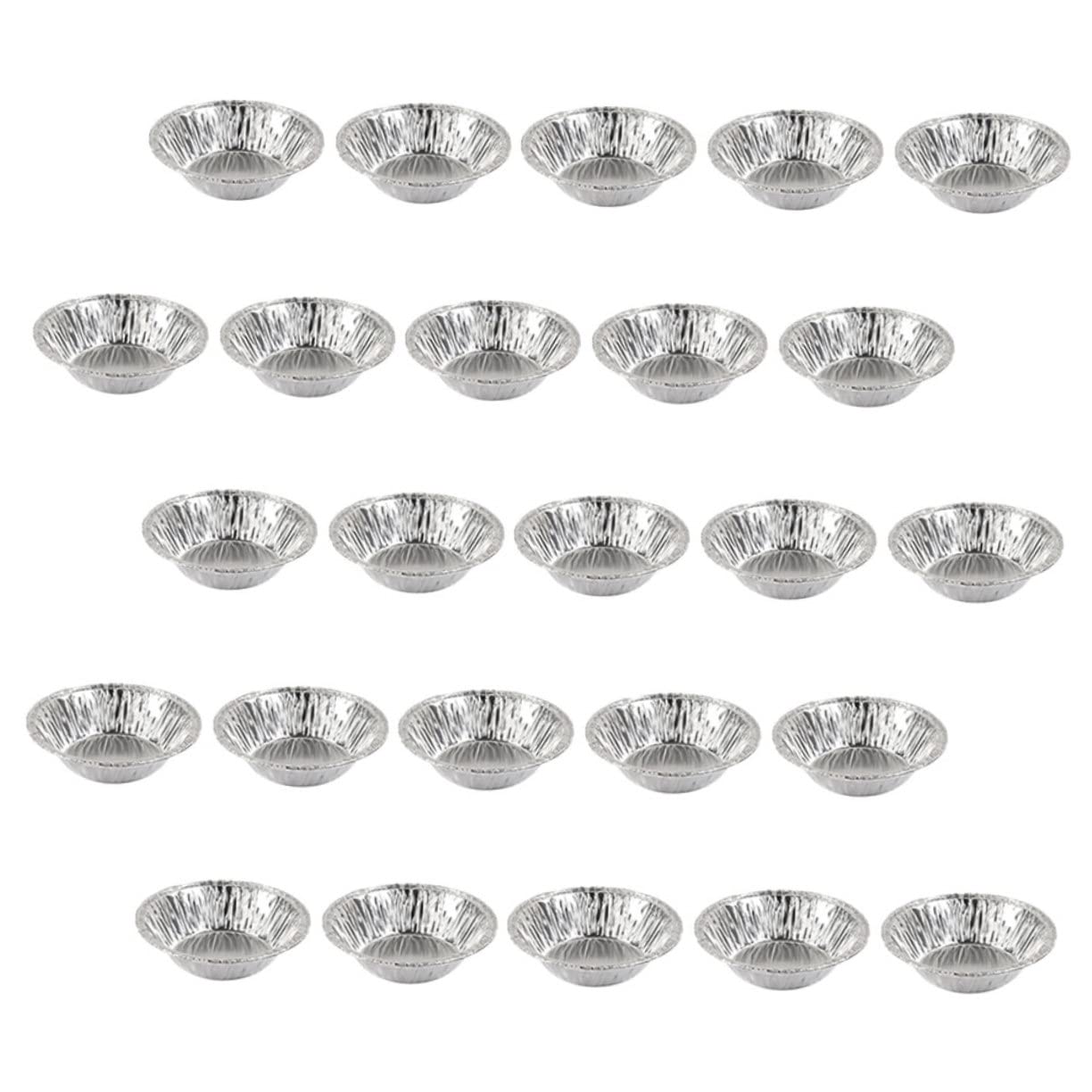 Alipis 100Pcs Foil Egg Tart Non Stick Baking Trays for Jelly for Muffins and Tarts Easy Release Design for DIY