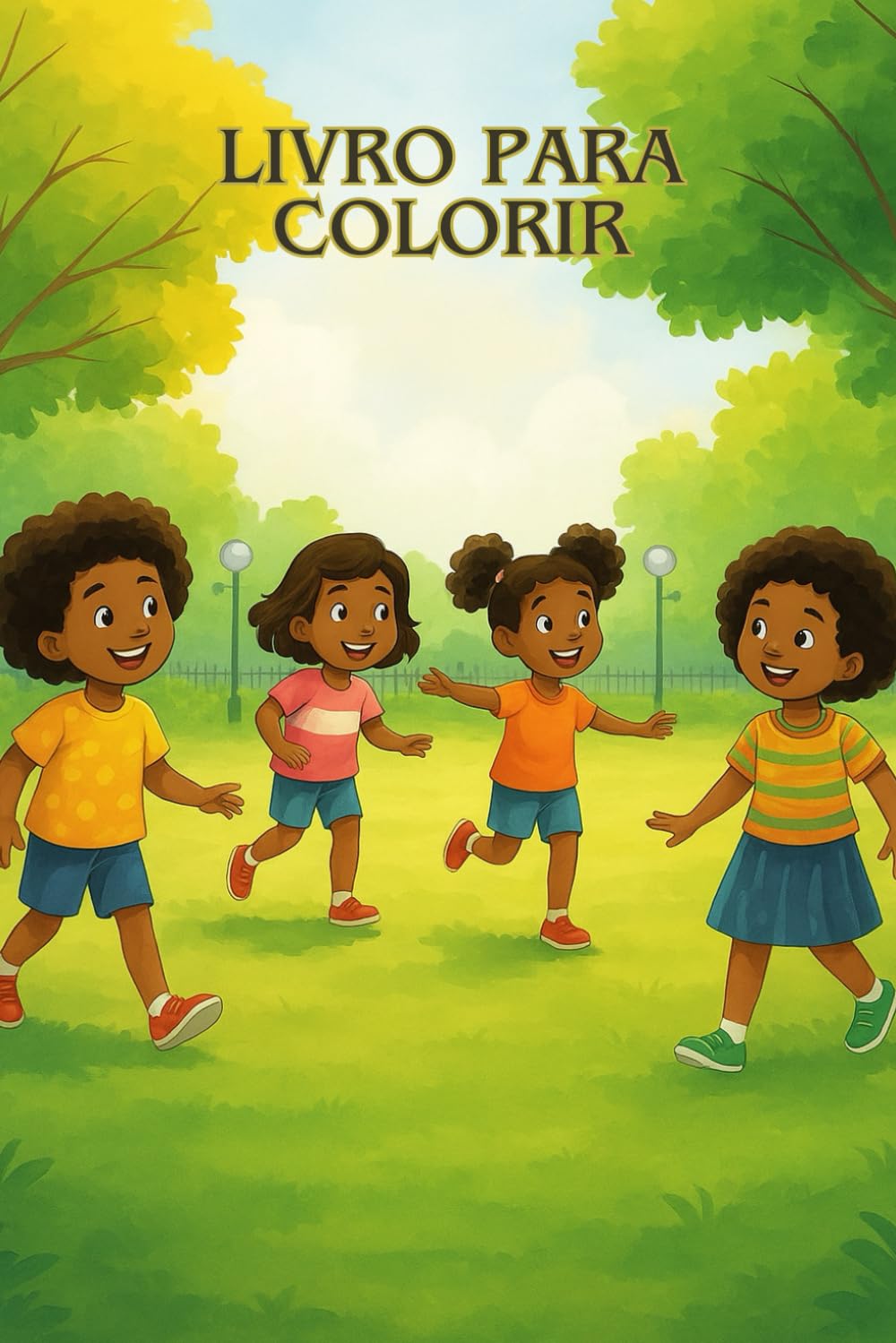 Livro para colorir 3D com 75 desenhos infantis