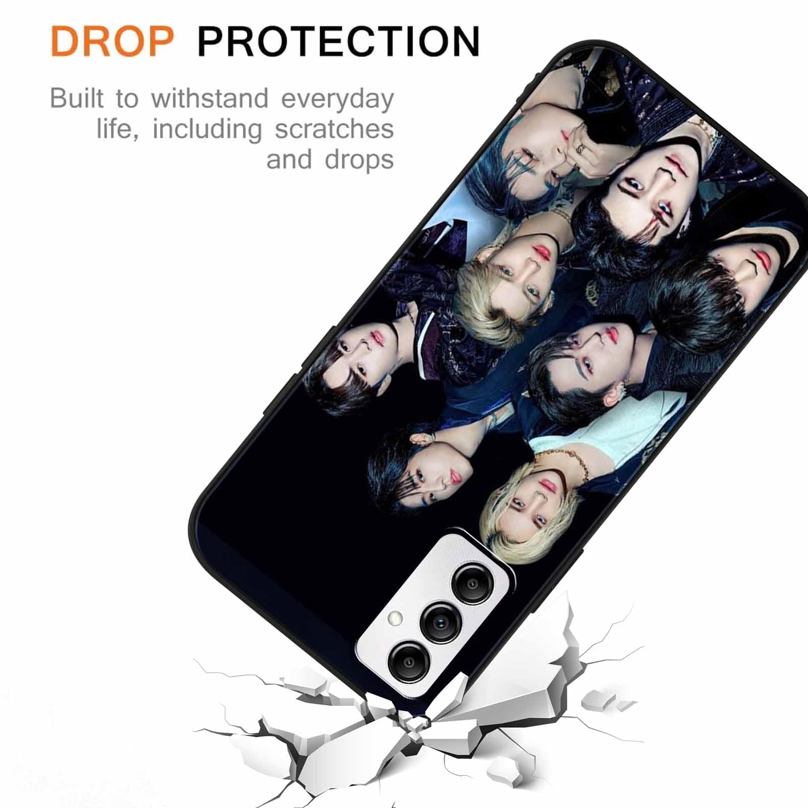 TBNMBGY [2 pezzi Cover per Xiaomi Redmi Note 14 5G 6,67,Cartoon Moda Musica Kpop Cantante Motivo Cover per Fans,Custodia Protettiva TPU Nero Opaco Silicone Antiurto Case,Fashion