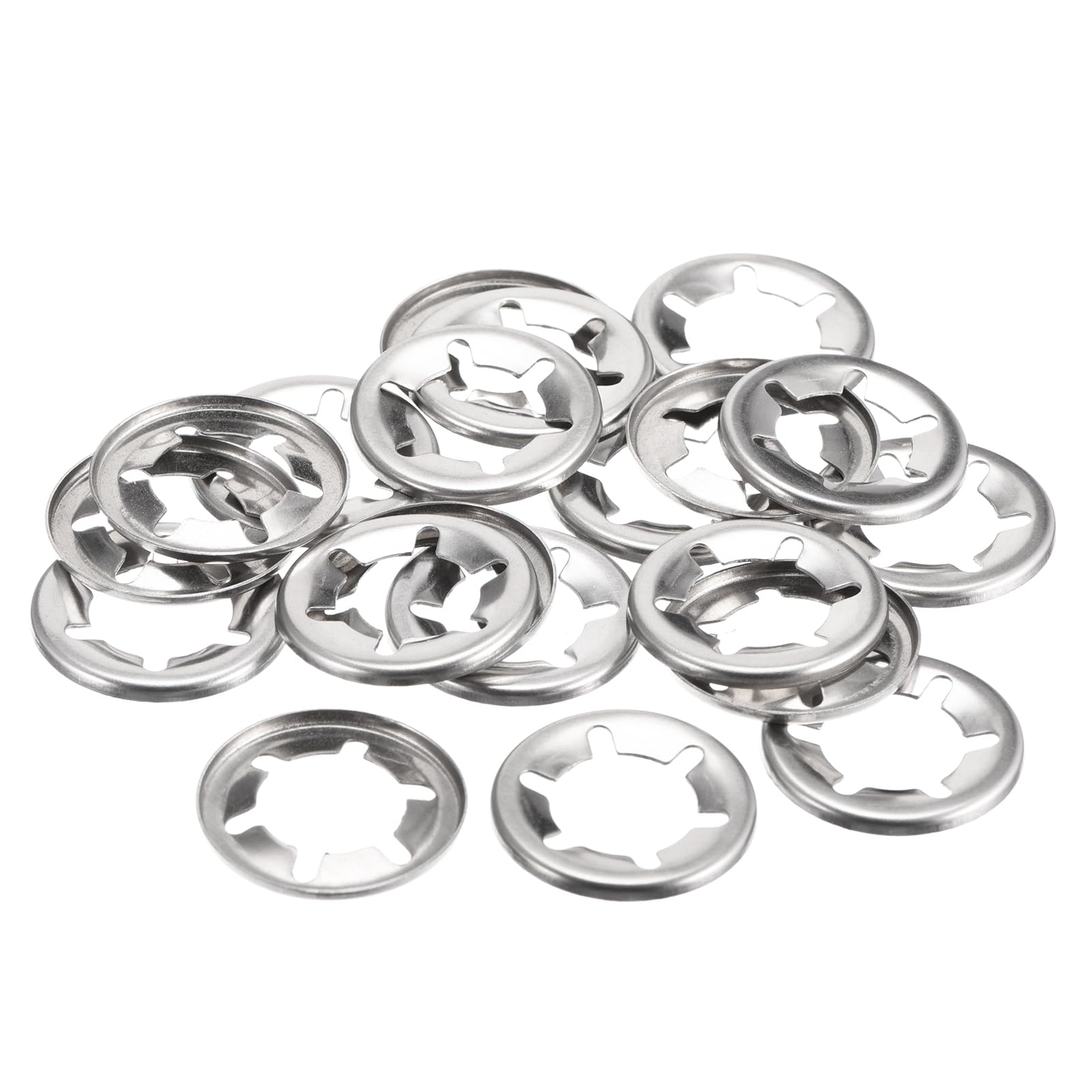 Kozelo 20pcs Internal Tooth Star Locking Washer - [16mmID x 28mmmmOD] for Shock Absorption of Mechanical Equipment Quick Speed Locking Washers, 304Stainless Steel