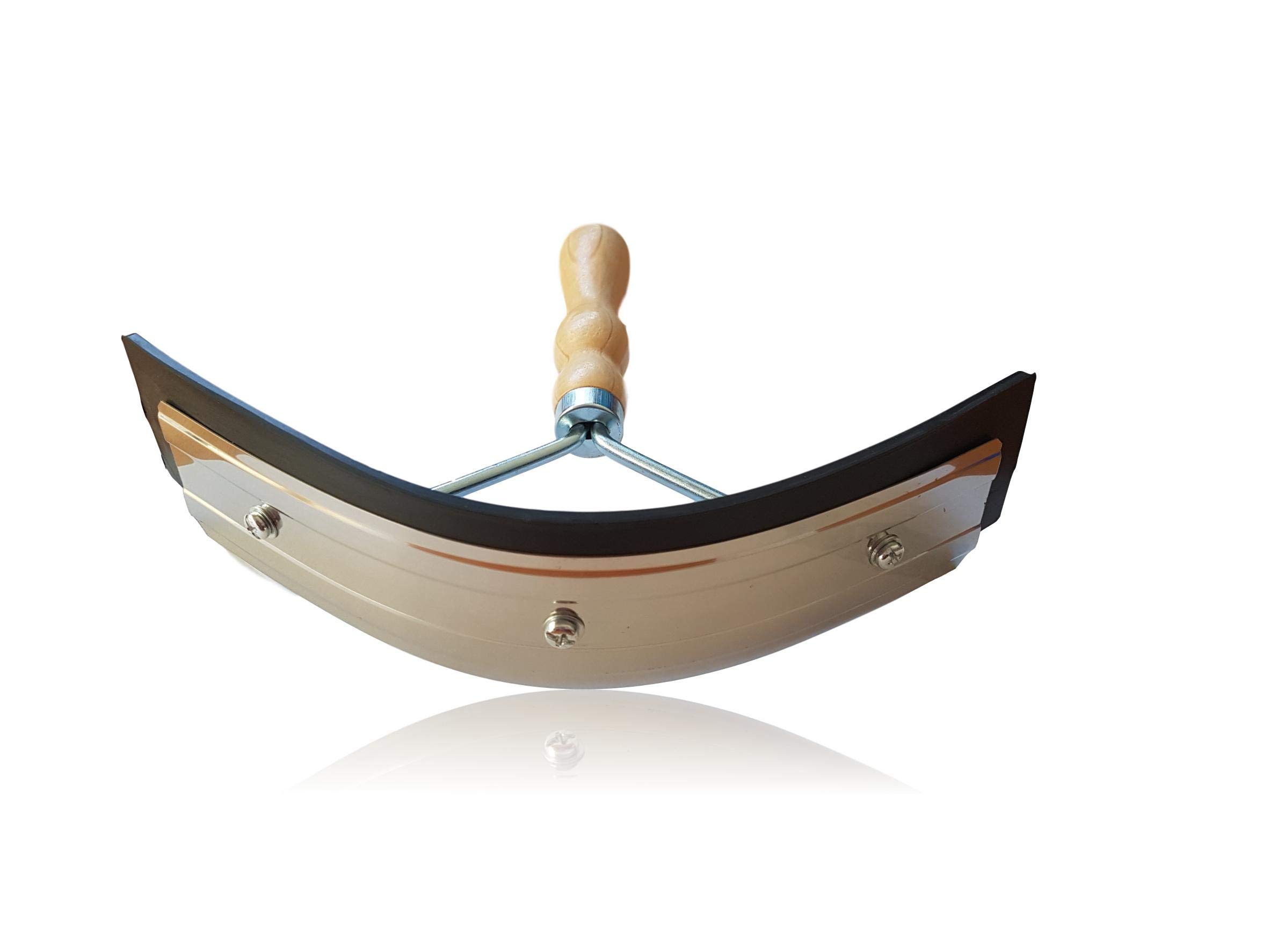 Pferdelinis Sudor Cuchillo Acero Inoxidable con Madera Mango para Caballo Burro y de Cabra de 2 en 1 Función para abstreifen y Limpiar