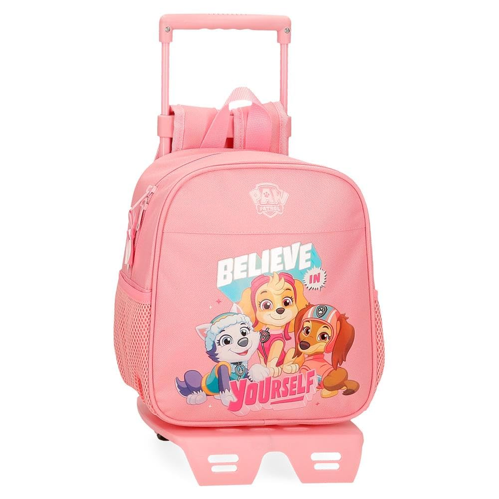 Paw Patrol Joumma Paw Patrol La Patrulla Canina Believe in Yourself Mochila Preescolar con Carro Rosa 23x25x10 cms Poliéster 5,25L