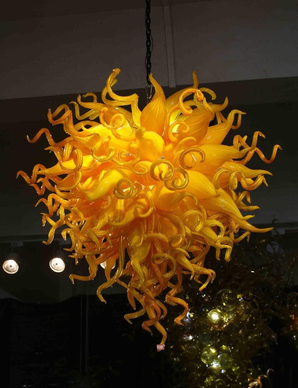 Modern Art Deco Chandelier, Hand Blown Glass Chandeliers, Hanging Pendant Light Fixture for Dining Room, Living Room, Kitchen, Bedroom