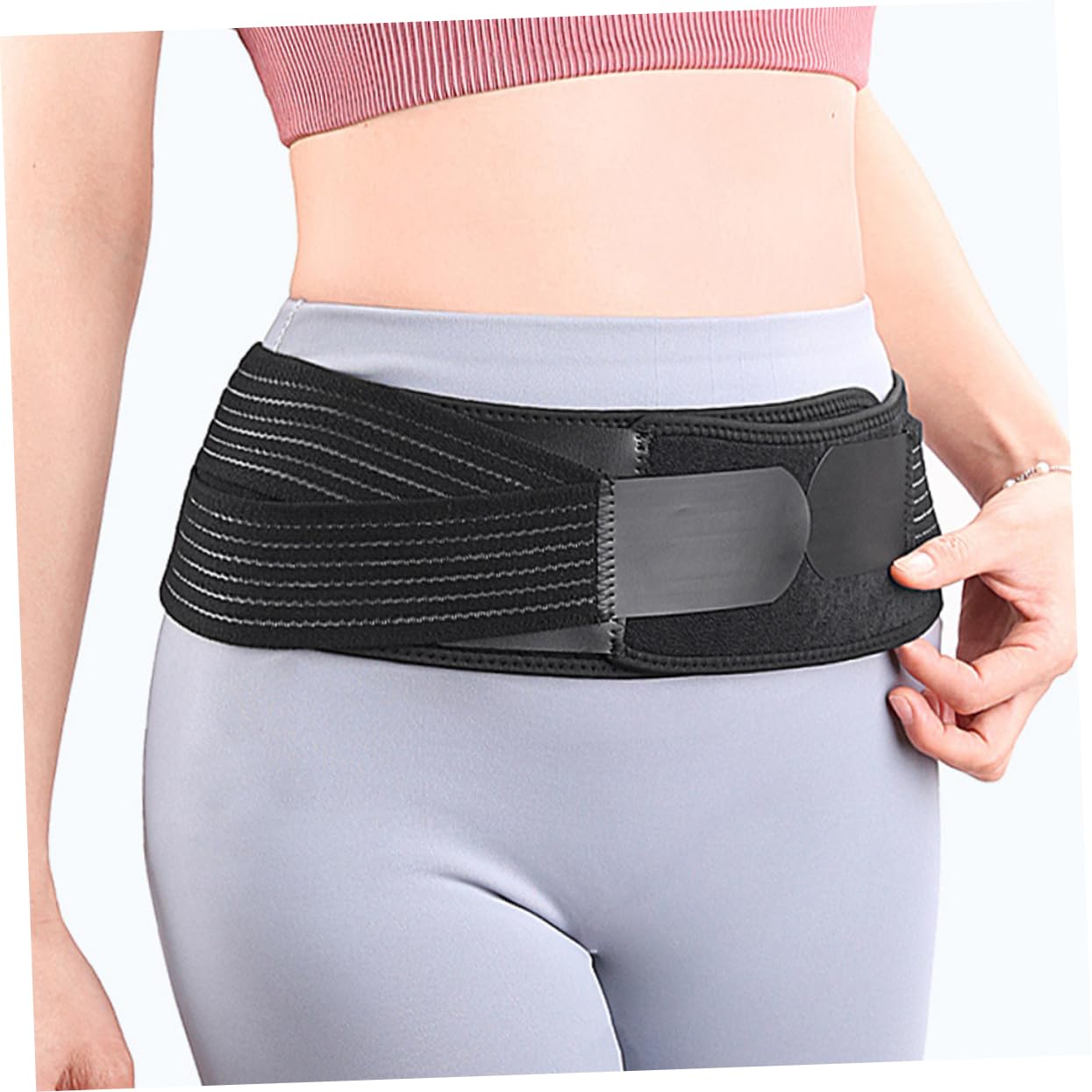 HAPINARY Daily Use Waist Brace Abdominal Binder for Sports Activities Running Yoga Fitness Dual Strap System