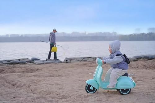 Miniatura 4 de Mestari Bicicleta eléctrica de 3 ruedas para niños, triciclo eléctrico de arranque lento hacia adelanteretroceso, LED, MP3, bocina, música, pedal,