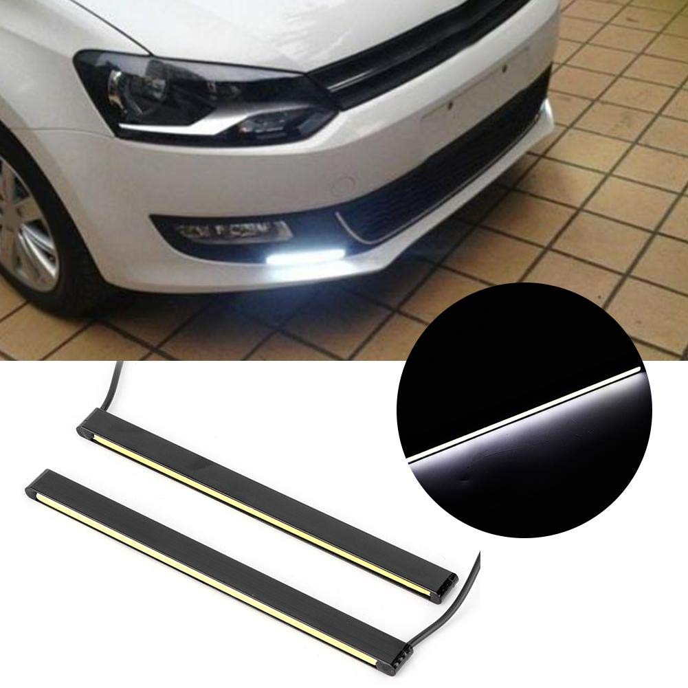 KIMISS Luz diurna COB para coche, alta luminosidad LED DRL, impermeable, modificación automotriz, faro diurno resistente