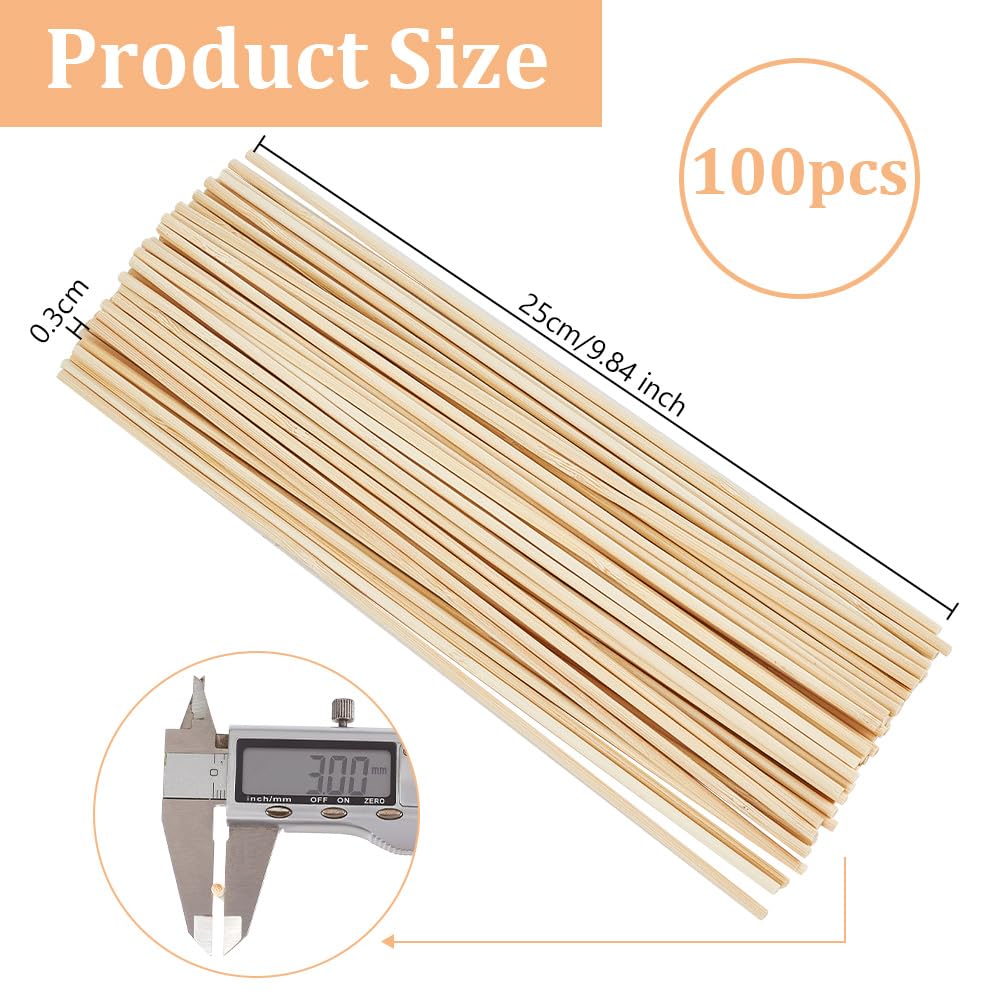 OLYCRAFT 6Pcs 3.5 X 30cm Tiges De Goujon En Bois Chevilles