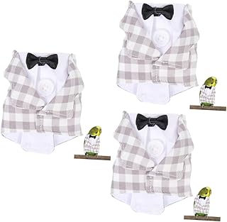 Balacoo 3 Peças Roupas Para Pássaros De Estimação Roupas De Coelho Roupas De Papagaio Roupas De Papagaio Roupas De Coelho Fraldas Roupas Para Animais De Estimação Acessórios De Coelho