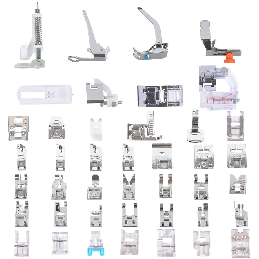naonao74singerミシン足 Amazon.com: Sewing Machine Presser Feet Set 42 Pcs for