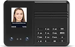 BISOFICE Relógio de ponto de reconhecimento facial com senha de impressão facial para funcionários controle de acesso à máquina suporte sistema multilíngue porta USB dispositivo de gerenciamento de