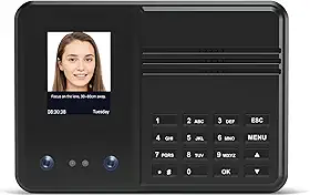 BISOFICE Relógio de ponto de reconhecimento facial com senha de impressão facial para funcionários controle de acesso à máquina suporte sistema multilíngue porta USB dispositivo de gerenciamento de
