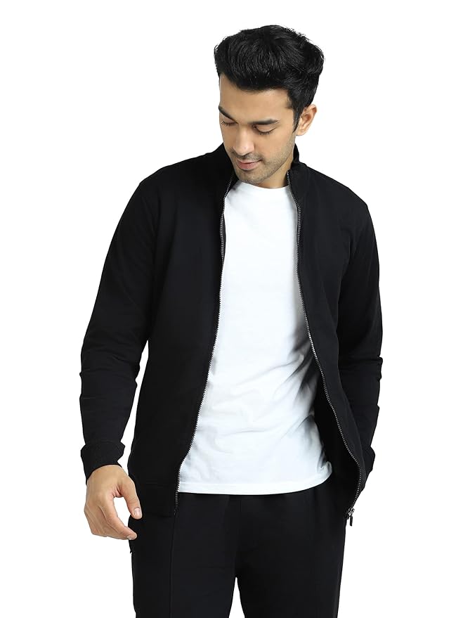 XYXX Men's Cruze Regular Fit High Neck Zip-Up Winter Jacket with Full Zipper Closure and Side Pockets