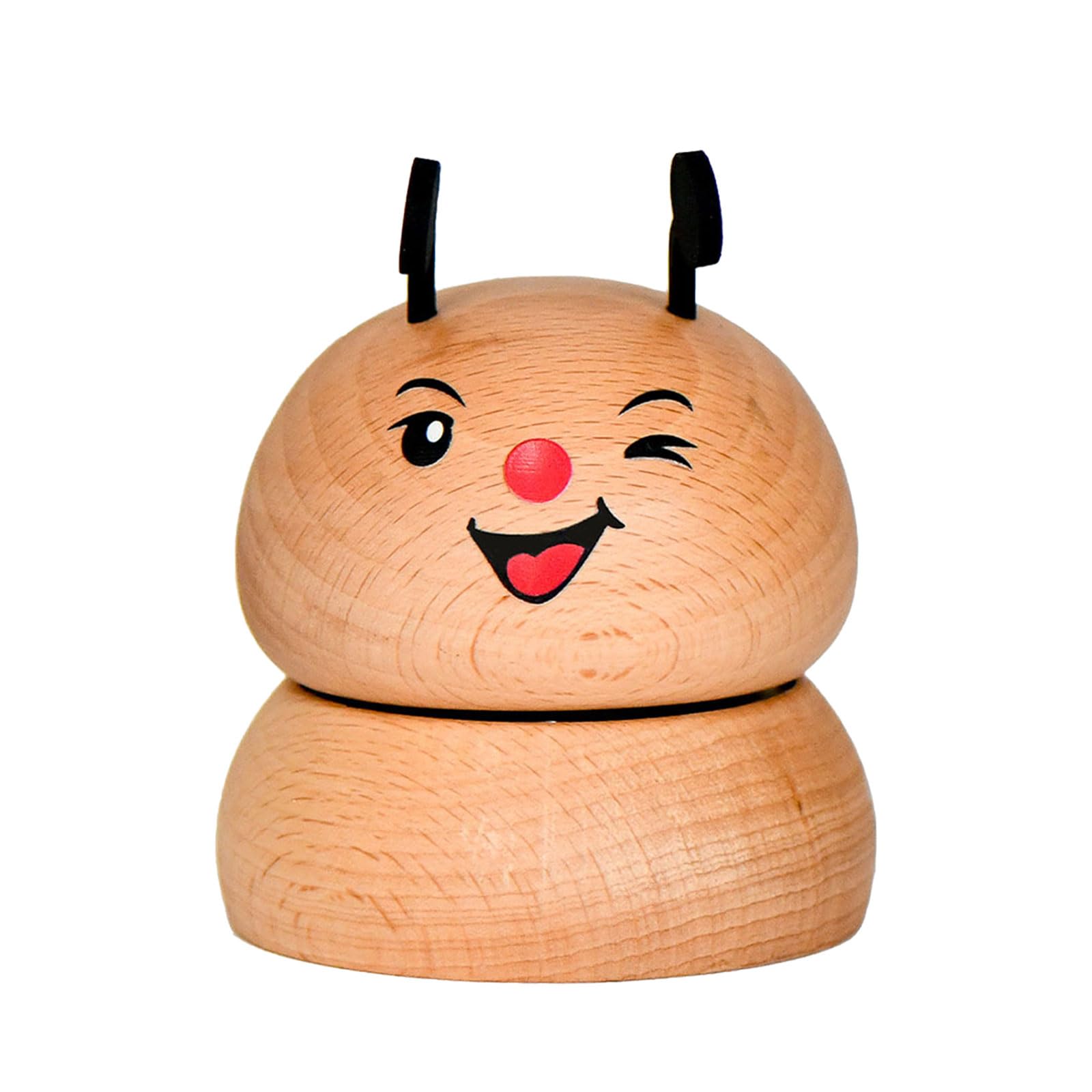 Jazuaiao Rotating Mushroom Musical Box, Wooden Craftsmanship with Classical Melodies, Kids Adult Home Decoration Handcraft Wooden Mushroom Rotating Musical Box