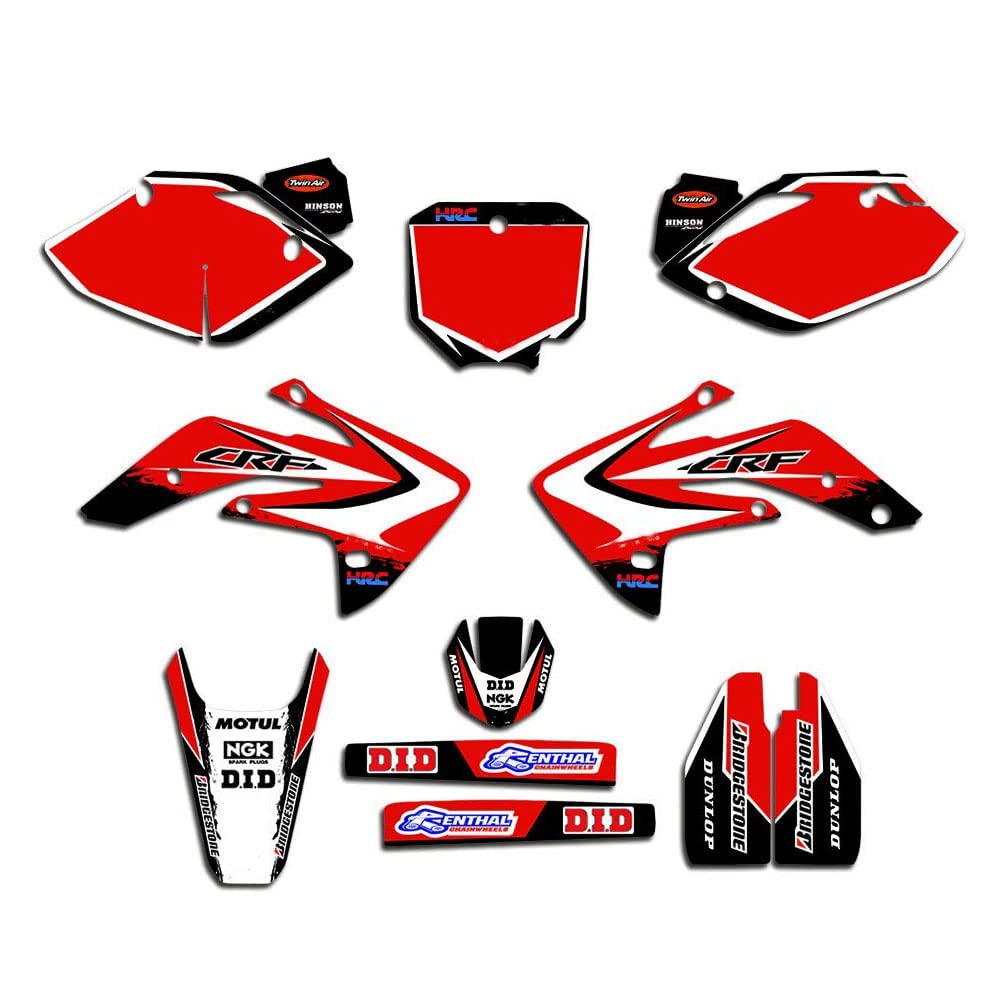Enarui Graphics Sticker Kit Decals Compatible With 2007-2023 Honda Crf150r Crf 150R And Free Custom Number