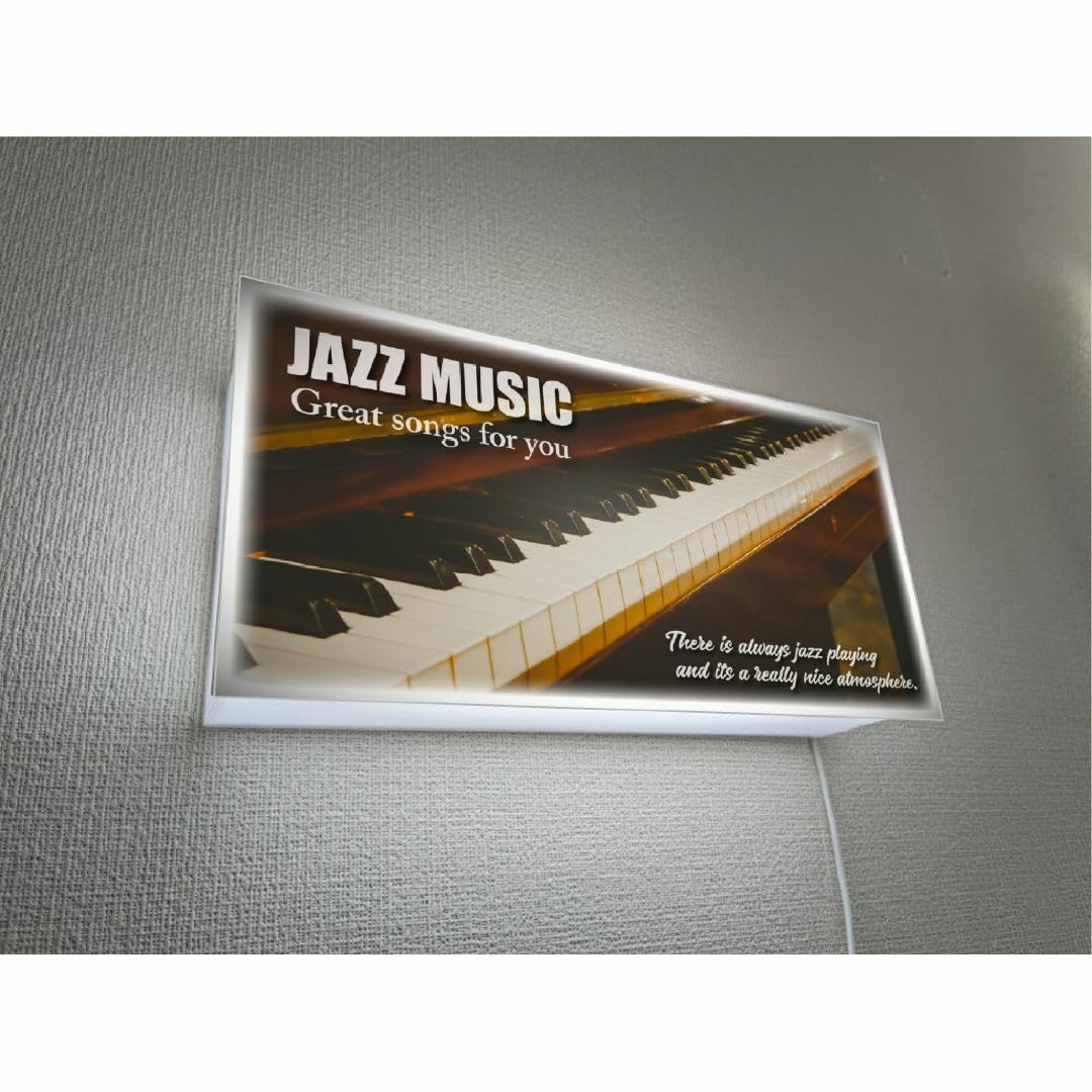 Amazon.co.jp: ジャズ ミュージック ピアノ カフェ 壁掛 照明 看板  