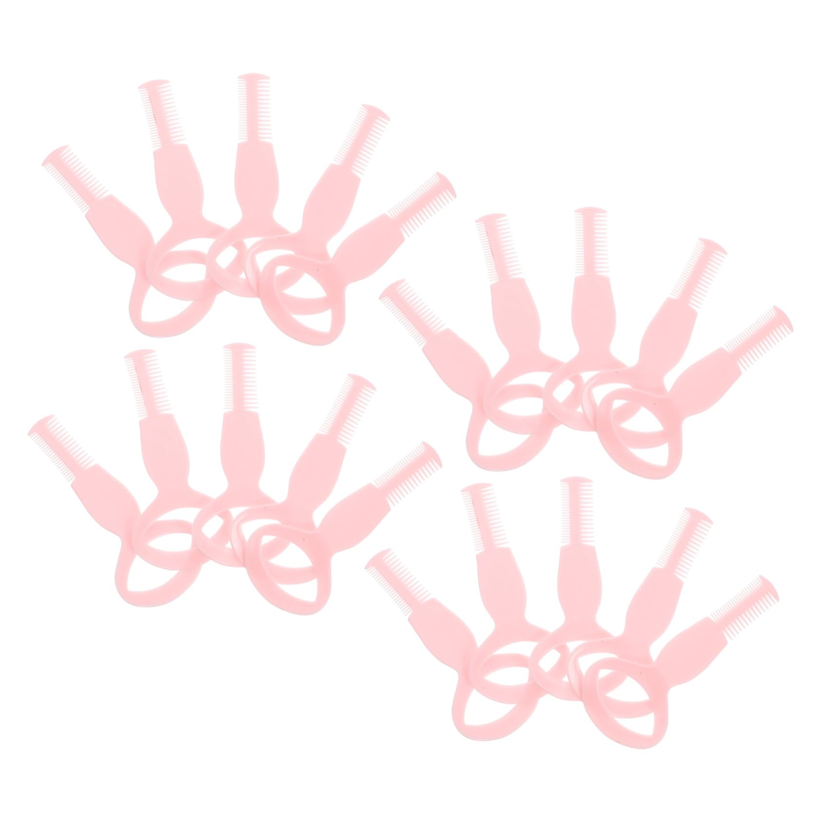 Vaguelly 20pcs Cosmetic Makeup Applicator Guide for Eyelash Extensions Portable Lash Combs Makeup Tool for Professional Artists and Personal Use Random Color