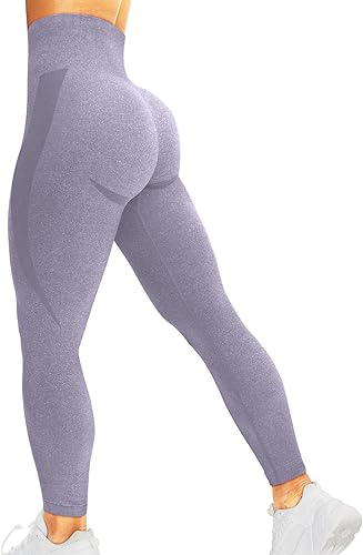 Miniatura 85 de HIGORUN - Leggings sin costuras para mujer, moldeadores, con diseño gráfico de sonrisas, de cintura alta, para el gimnasio, yoga o hacer ejercicio