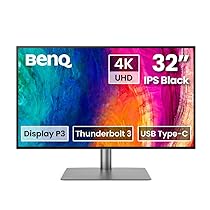 BenQ PD3225U Monitor da design Mac 32” 4K UHD 3840×2160, 2000:1, IPS, Thunderbolt 3, Display P3, DCI-P3, sRGB, Rec.709, HDR, KVM, Hotkey Puck G2, ICCSync, KVM