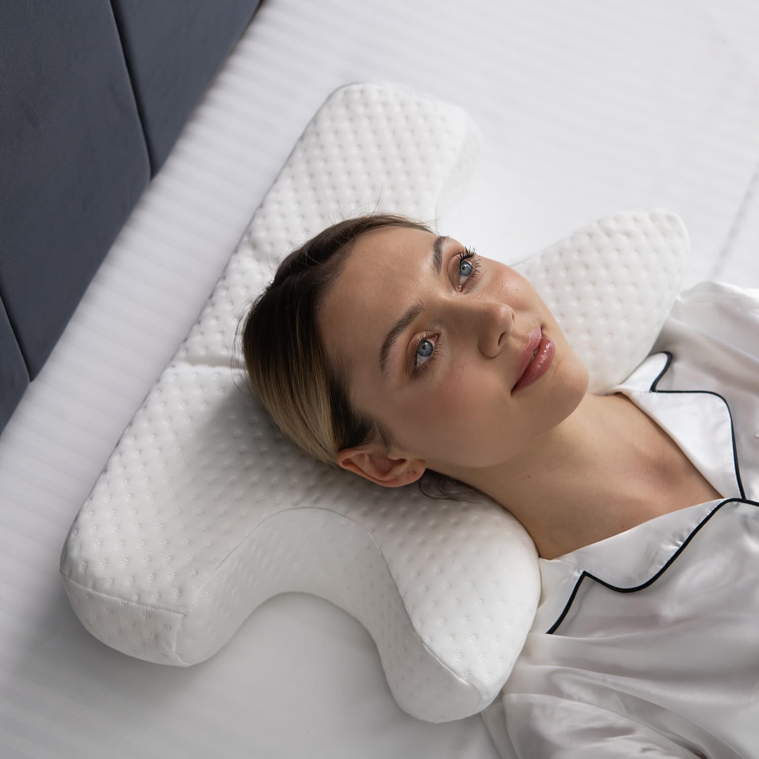 Almohada de belleza. Beauty Pillow. Anti Falten, Anti Wrinkle, Anti Aging, Antienvejecimiento almohada, Almohada de espuma viscoelástica. Almohada para dormir de lado. Almohada de soporte