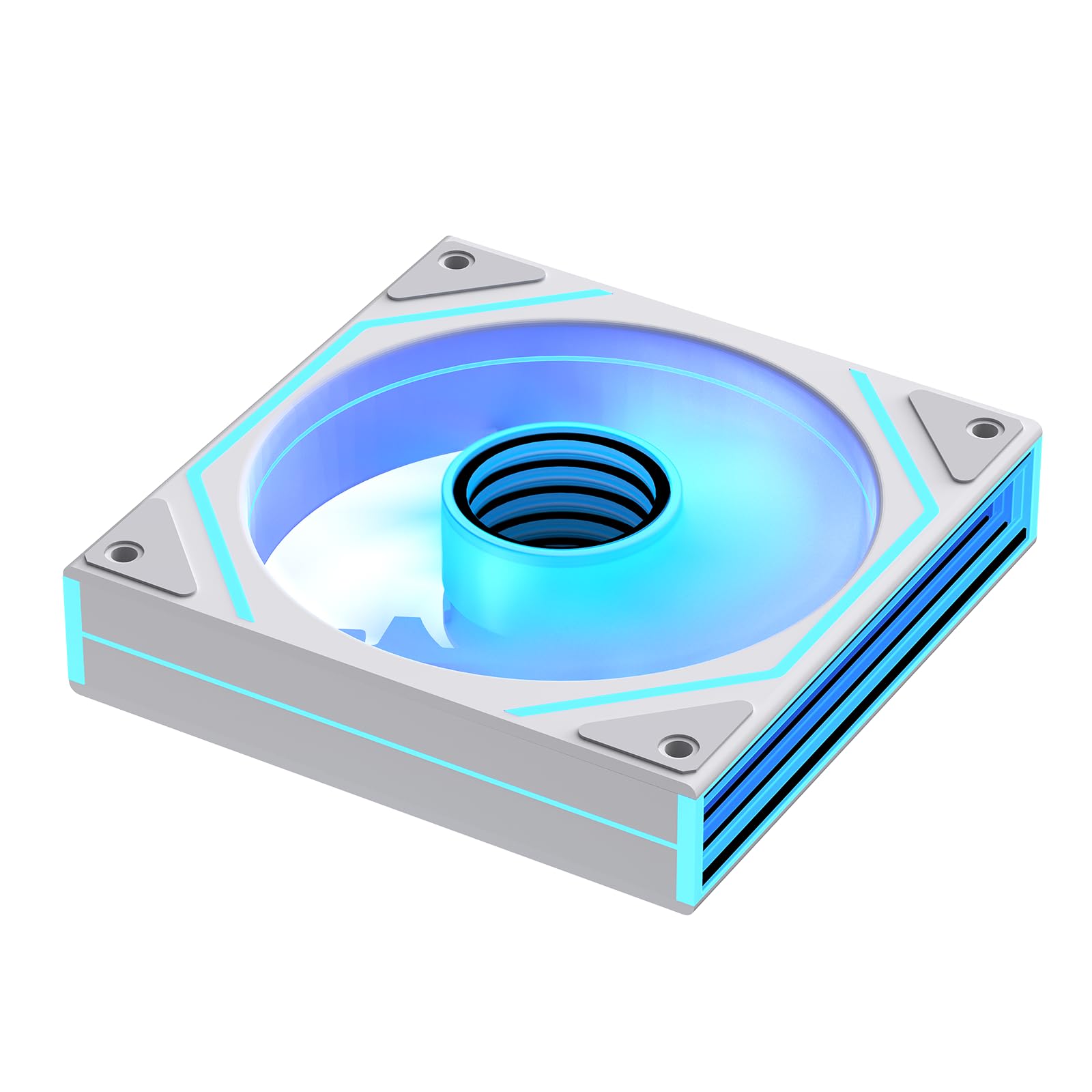 Prism4 Ultra 120mm PC ARGB Computer Case Fans|Infinity Mirror|Daisy-Chain|4 PIN PWM 1850RPM(White Forward_1 Pack)