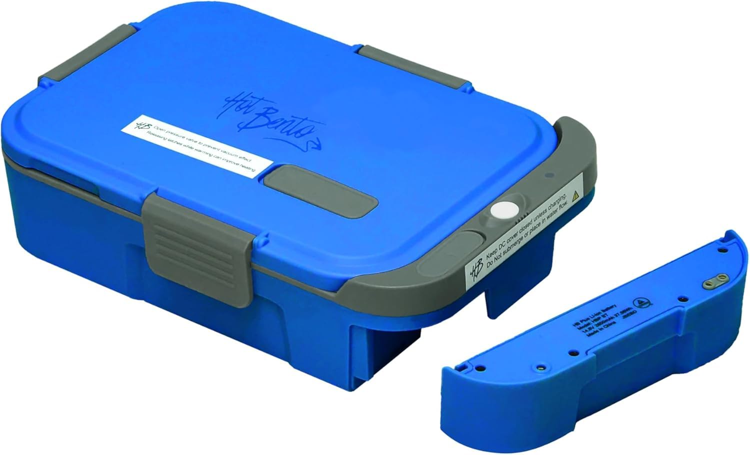 Hot Bento PLUS – Scaldavivande Elettrico Portatile con Batteria Rimovibile e Ricaricabile USB-C, Scalda Cibo in 10 Minuti, Lunch Box Termico per Ufficio, Viaggio e Lavoro, 994 ml - Blu Oceano