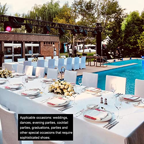 COMFASH Satin Wedding Shoes for Bride Mid Heel Women's Open Toe Strappy Block Heel Pumps Wedding Reception Shoes for Bridesmaid3