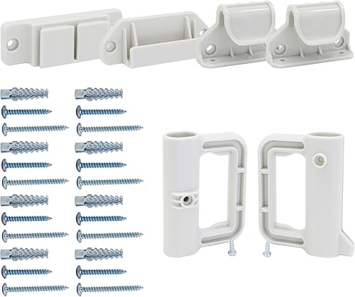 KISKIZ Kit de piezas de repuesto extra largas para puerta de bebé, puertas retráctiles, puerta extra ancha para perro, juego completo de accesorios