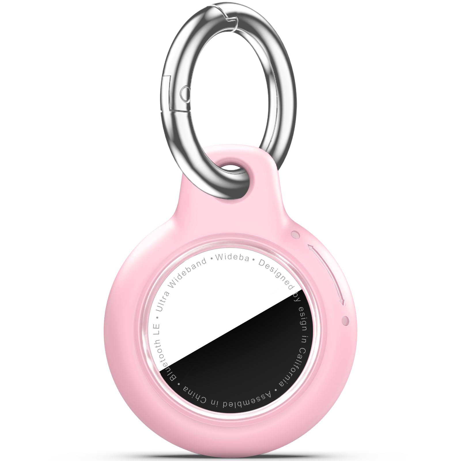 Upgrade Waterproof Airtags Holder with Apple Airtags Keychain, Hard PC Air Tag Case, Anti-Scratch &amp; Shock Air tag Holder,Men's Women's Keyrings &amp; Keychains, for Dog,Car Key,Luggage -Pink