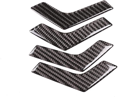 Miniatura 6 de YIWANG Adhesivos para manija de puerta interior de automóvil de fibra de carbono real, 4 unids para Mercedes Benz Clase C W204 C180 C200 C260