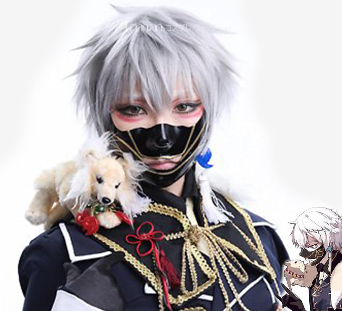 Amazon.co.jp: 刀剣乱舞 鳴狐 風 ウィッグ キャラウィッグ 美容師