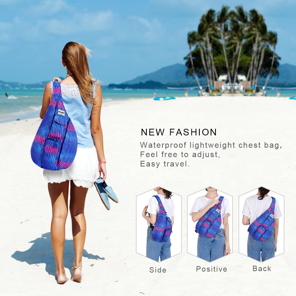 Deporte Bolso Hombro de Pecho Mochila Bandolera Viajar Bolso Bandolera de Pecho Mochila de Hombro Casual para Hombres Mujeres Adolescentes Trabajo Vida Estudio Viajes al Aire Libre