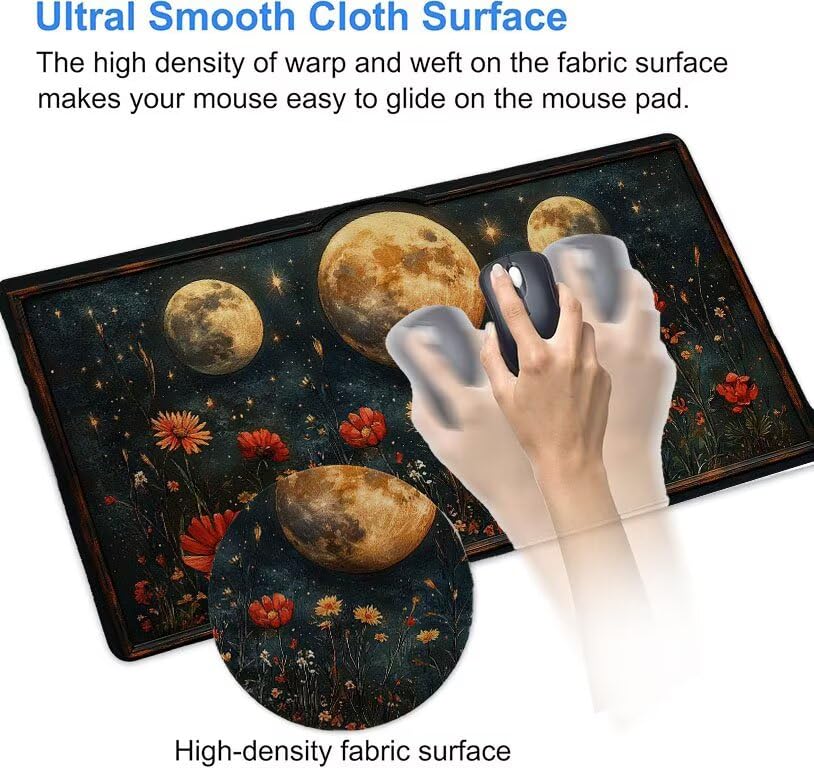 Mouse pad grande gaming con base antideslizante para un control total 6